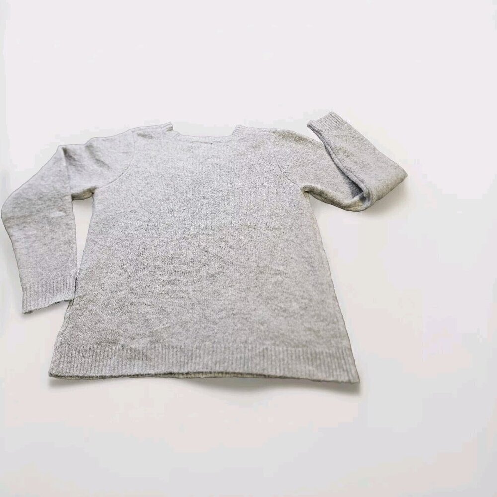 Cupcakes & Cashmere Sweater Women L Gray Christmas Cats LS Crewneck Cozy Holiday - Picture 2 of 13